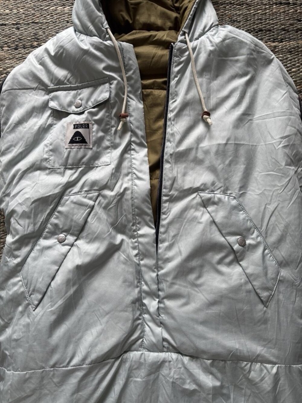 Poler Stuff Napsack Reversible Camping Wearable Sleeping Bag Puffer Hooded S - Picture 9 of 16